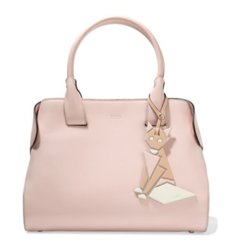 NWT Tod's cape medium leather tote pink